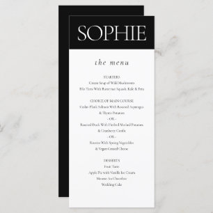 Gepersonaliseerde gastennaam Elegant Wedding Menu