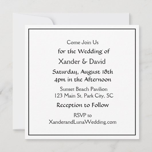 Gepersonaliseerde Gay Huwelijk LGBTQIA+ Foto Kaart (Achterkant)