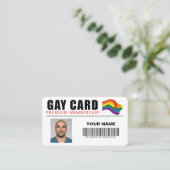 Gepersonaliseerde Gay Kaart Premium Lidmaatschapsi Visitekaartje (Staand voorkant)