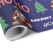 Gepersonaliseerde Gay Leather Santa Xmas Wrapping  Cadeaupapier (Rol Hoek)