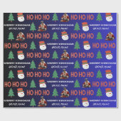 Gepersonaliseerde Gay Leather Santa Xmas Wrapping  Cadeaupapier (Vlak)