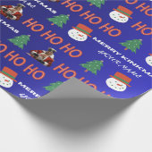 Gepersonaliseerde Gay Leather Santa Xmas Wrapping  Cadeaupapier (Hoek)