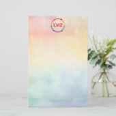 🏳️‍🌈Gepersonaliseerde Gay Pride Geometrisch💌 Briefpapier (Staand voorkant)