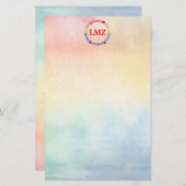 🏳️‍🌈Gepersonaliseerde Gay Pride Geometrisch💌 Briefpapier (Voorkant / Achterkant)