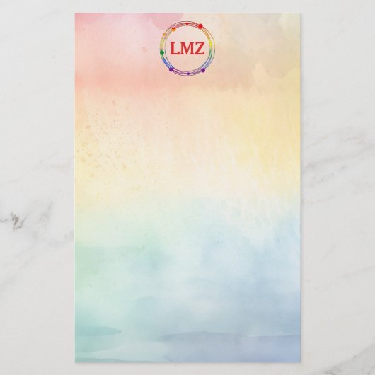 🏳️‍🌈Gepersonaliseerde Gay Pride Geometrisch💌 Briefpapier (Voorkant)