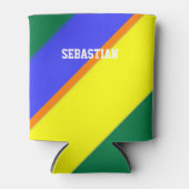 Gepersonaliseerde Gay Pride Regenboogvlag Blikjeskoeler (Voorkant)