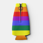 Gepersonaliseerde Gay Pride Regenboogvlag Flesjeskoeler (Achterkant)