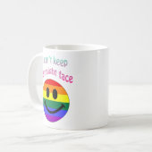 Gepersonaliseerde Gay Pride Straight Face Gift Koffiemok (Voorkant links)