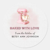 Gepersonaliseerde gebakken met liefde Stickers - B (Voorkant)