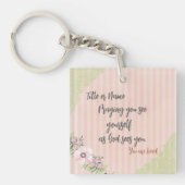 Gepersonaliseerde Gebed Quote compacte spiegel Sleutelhanger (voorkant)