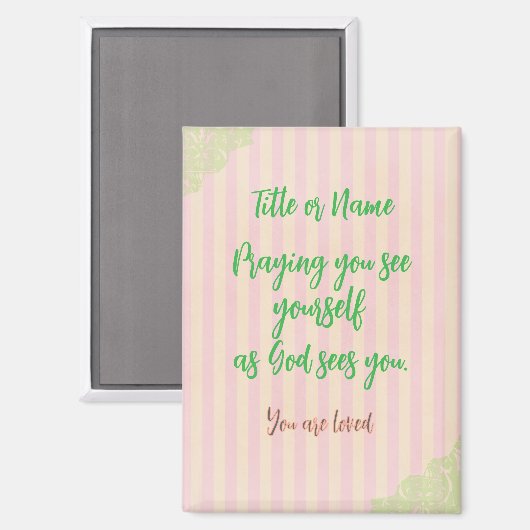 Gepersonaliseerde gebedsofferte magneet (Voorkant / Achterkant)