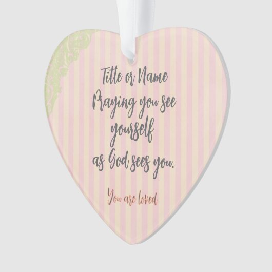 Gepersonaliseerde gebedsofferte ornament (voorkant)