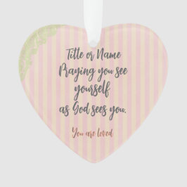 Gepersonaliseerde gebedsofferte ornament