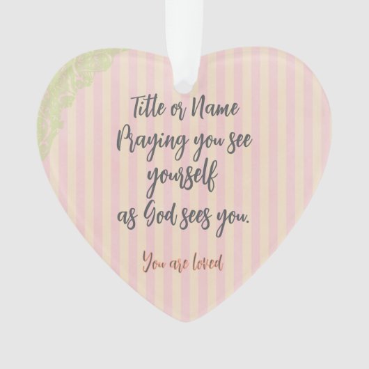 Gepersonaliseerde gebedsofferte ornament (voorkant)