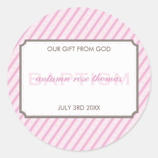 GEPERSONALISEERDE GEBEURTENIS STICKER :: snoep str (Voorkant)