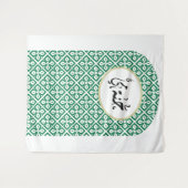 Gepersonaliseerde gebogen Palestijnse henna achter Wandkleed (Voorkant (horizontaal))