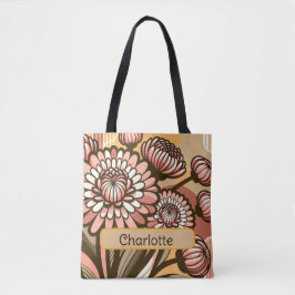 Gepersonaliseerde Geboorte Bloem Chrysant November Tote Bag