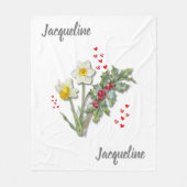 Gepersonaliseerde Geboorte Bloem DECEMBER Narcissu Fleece Deken (Voorkant)