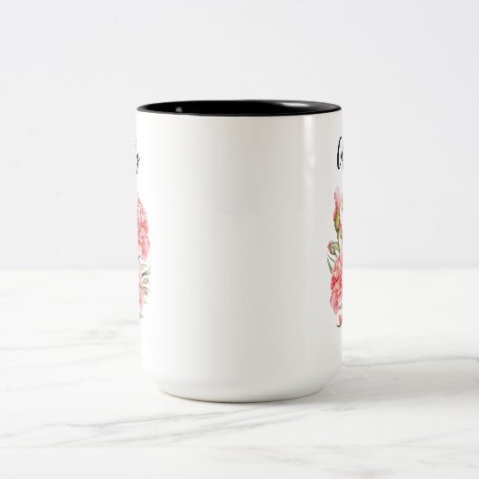 Gepersonaliseerde Geboorte Bloem Mok - Aangepaste  (Center)