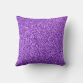 Gepersonaliseerde Geboorte Eenhoorn Paarse Glitter Kussen (Achterkant)