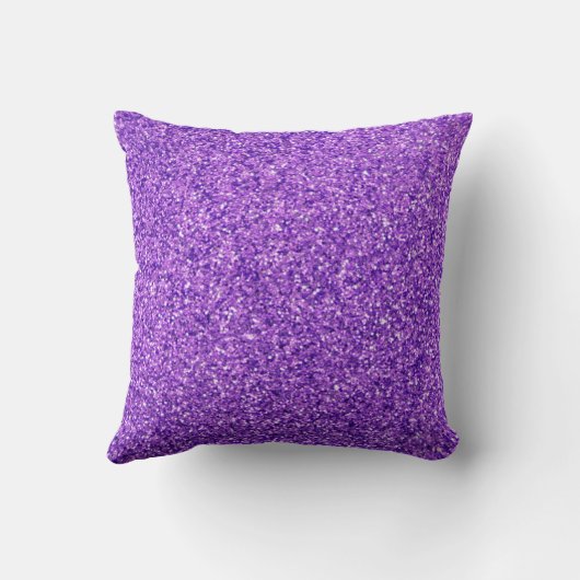 Gepersonaliseerde Geboorte Eenhoorn Paarse Glitter Kussen (Achterkant)