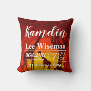 Gepersonaliseerde Geboorte Kussen African Safari G