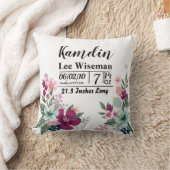 Gepersonaliseerde Geboorte Kussen Tropische Bloem  (Deken)