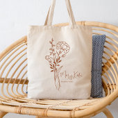 Gepersonaliseerde Geboorte Maand Bloem Januari Bot Tote Bag