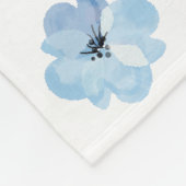 Gepersonaliseerde geboorte Stats Baby Elephant Blu Fleece Deken (Hoek)