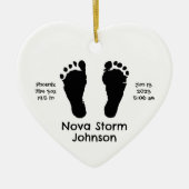 Gepersonaliseerde Geboorteaankondiging Custom Chri Keramisch Ornament (Voorkant)