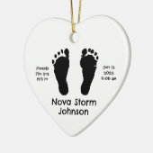 Gepersonaliseerde Geboorteaankondiging Custom Chri Keramisch Ornament (Links)