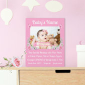 Gepersonaliseerde Geboorteaankondiging Plaquette,  Fotoplaat