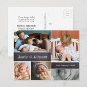 Gepersonaliseerde geboorteaankondiging Tweede baby Aankondigingskaart (Voorkant / Achterkant)