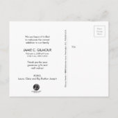 Gepersonaliseerde geboorteaankondiging Tweede baby Aankondigingskaart (Achterkant)