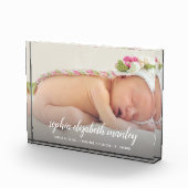 Gepersonaliseerde geboorteaankondiging van de Baby Fotoblokken (Rechts)