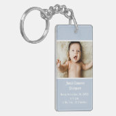 Gepersonaliseerde geboorteaankondiging van pasgebo sleutelhanger (Voorkant Links)