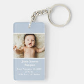 Gepersonaliseerde geboorteaankondiging van pasgebo sleutelhanger (achterkant)