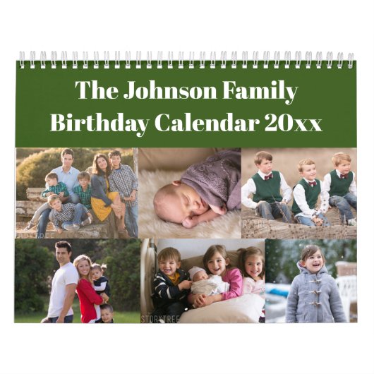 Gepersonaliseerde geboortedagkalender kalender (Hoes)