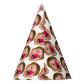 Gepersonaliseerde Geboortedatum van Gezicht Knippe Feesthoedjes (Achterkant)