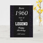 Gepersonaliseerde geboortejaar verjaardagskaart kaart (Gele Bloem)