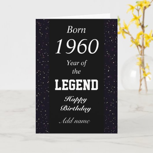 Gepersonaliseerde geboortejaar verjaardagskaart kaart (Gele Bloem)