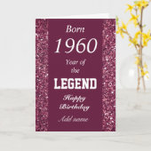 Gepersonaliseerde geboortejaar verjaardagskaart kaart (Gele Bloem)