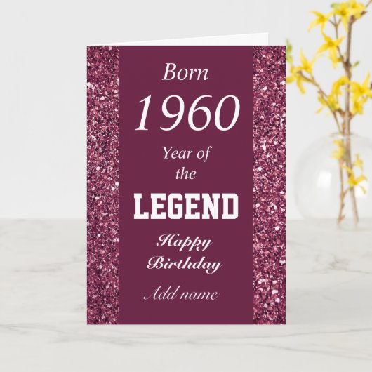 Gepersonaliseerde geboortejaar verjaardagskaart kaart (Gele Bloem)