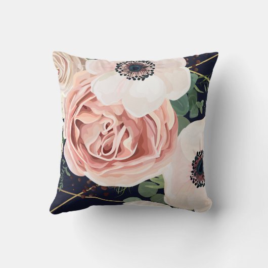 Gepersonaliseerde Geboortekussen Geometrische Tuin Kussen (Achterkant)