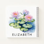 Gepersonaliseerde Geboortemaand Bloem Aangepaste Notitieboek (Achterkant)