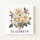  Gepersonaliseerde Geboortemaand Bloem Aangepaste  Notitieboek (Achterkant)