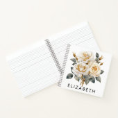  Gepersonaliseerde Geboortemaand Bloem Aangepaste  Notitieboek (Binnen)