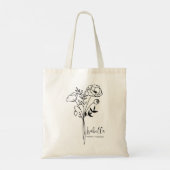 Gepersonaliseerde Geboortemaand Bloem August Boho Tote Bag (Achterkant)