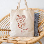 Gepersonaliseerde Geboortemaand Bloem June Boho Tote Bag<br><div class="desc">Een prachtig botanisch boeket van rozen staat voor de geboortemaand van juni. Het ideale geschenk om uw favoriete persoon te shows hoeveel u geeft. Perfect voor alle gelegenheden,  waaronder verjaardagen,  beste vrienden,  Moederdag,  bruidsmeisje cadeau,  bruidsmeisje van eer,  nieuwe moeder,  en nog veel meer! Gemakkelijk gepersonaliseerd met jouw naam keuze.</div>