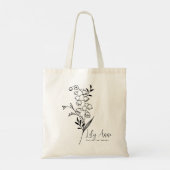Gepersonaliseerde Geboortemaand Bloem May Boho Tote Bag (Achterkant)